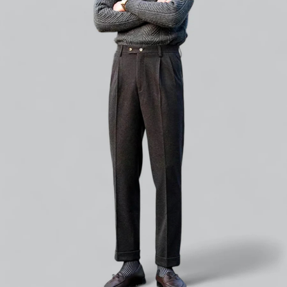 Pantalón Para Hombre Con Corte Ajustado Y Cintura Alta | Ideal Para Uso Diario Y Formal