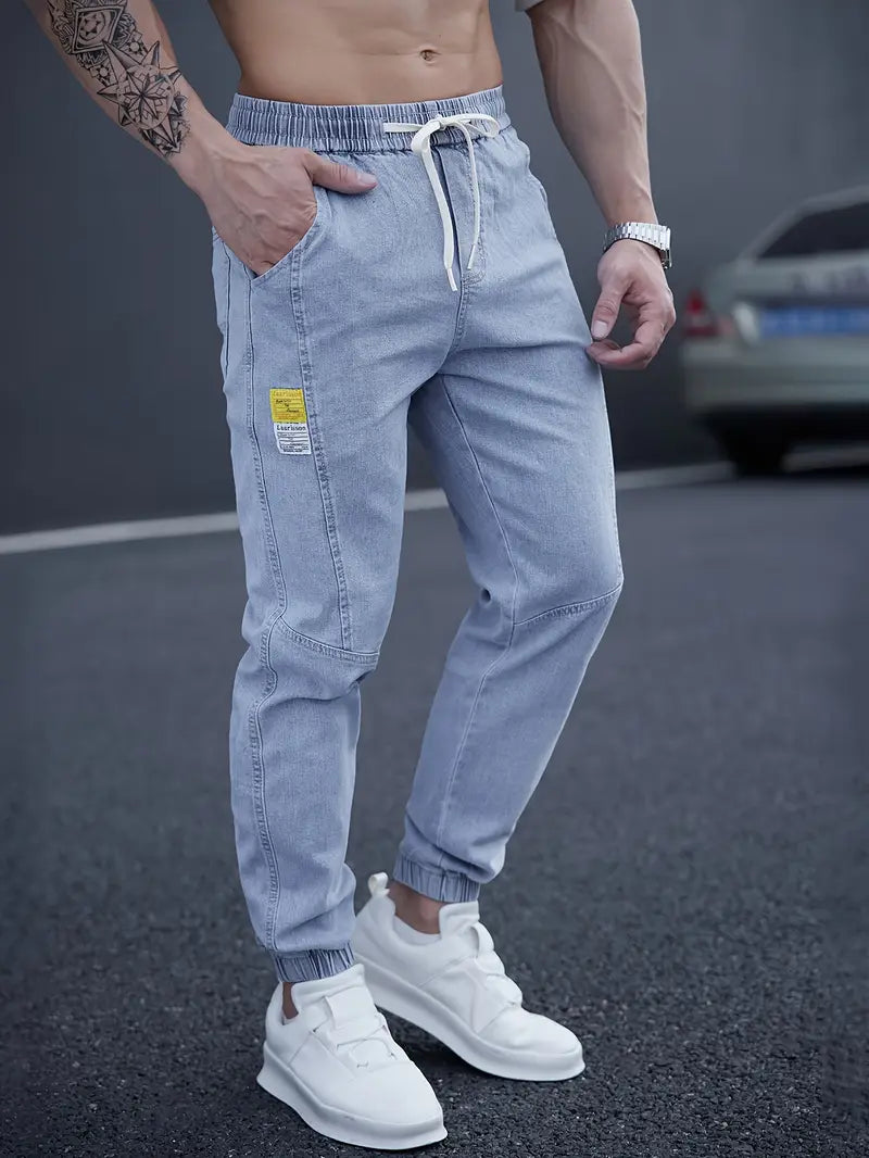 Pantalón Tobillero Con Cintura Elástica Y Cordón Para Hombre | Ideal Para Uso Diario Y Actividades Ligeras