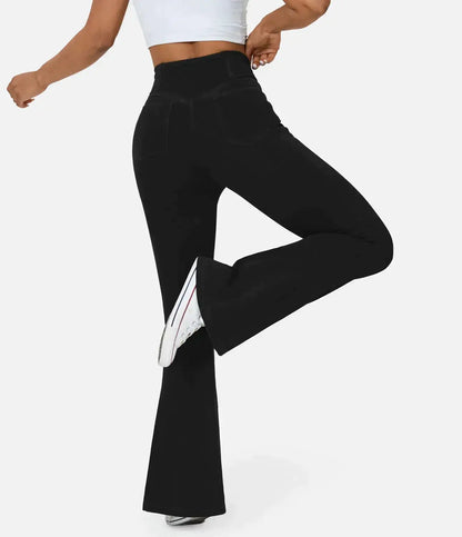 Pantalón Flare Con Cintura Alta Para Mujer | Ideal Para Uso Diario