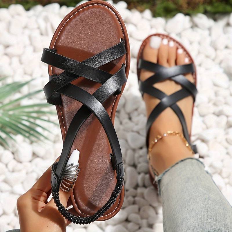 Sandalias Slip-On con Suela Plana para Mujer | Ideales para Uso Diario en Temporadas Cálidas