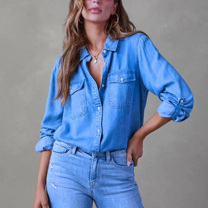 Blusa Con Cierre De Botones Y Corte Recto Para Mujer | Ideal Para Uso Diario Y Ocasiones Informales