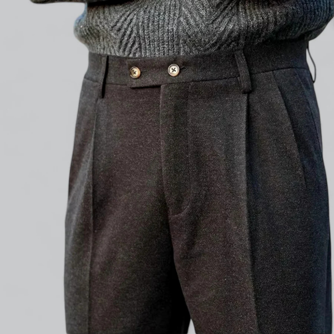 Pantalón Para Hombre Con Corte Ajustado Y Cintura Alta | Ideal Para Uso Diario Y Formal