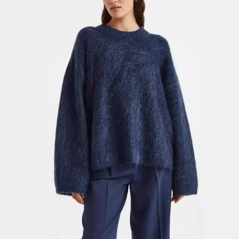 Suéter Oversized Con Diseño Liso Para Mujer | Ideal Para Otoño E Invierno