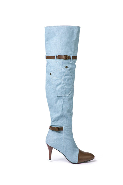 Botas Hasta La Rodilla Con Detalles De Contraste Para Mujer | Ideal Para Streetstyle