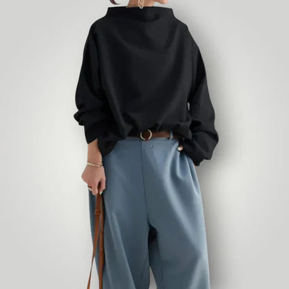 Jersey De Cuello Alto De Corte Clásico para Mujer | Ideal para Invierno