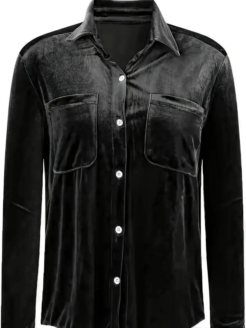 Camisa De Corte Relajado Con Cuello Clásico Para Mujer | Ideal Para Uso Diario