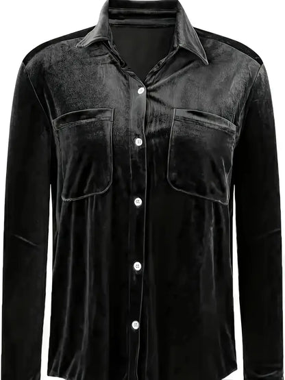 Camisa De Corte Relajado Con Cuello Clásico Para Mujer | Ideal Para Uso Diario