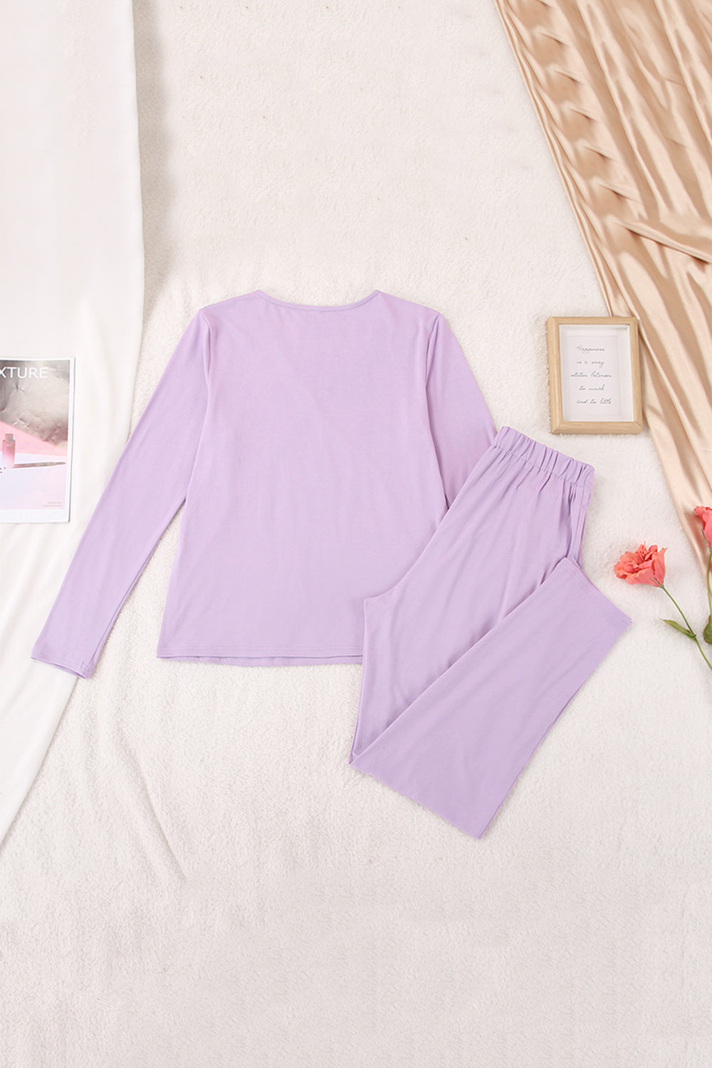 Conjunto De Dos Piezas con Top Cruzado y Pantalón Con Bolsillos para Adultos | Ideal para Uso Diario