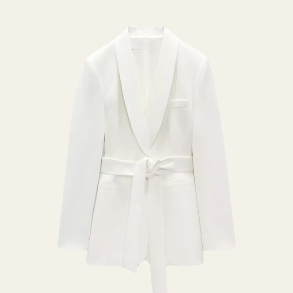 Conjunto De Dos Piezas Con Blazer Ceñido Y Pantalón De Corte Recto Para Mujer | Ideal Para Uso Profesional Y Diario