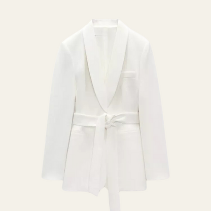 Conjunto De Dos Piezas Con Blazer Ceñido Y Pantalón De Corte Recto Para Mujer | Ideal Para Uso Profesional Y Diario