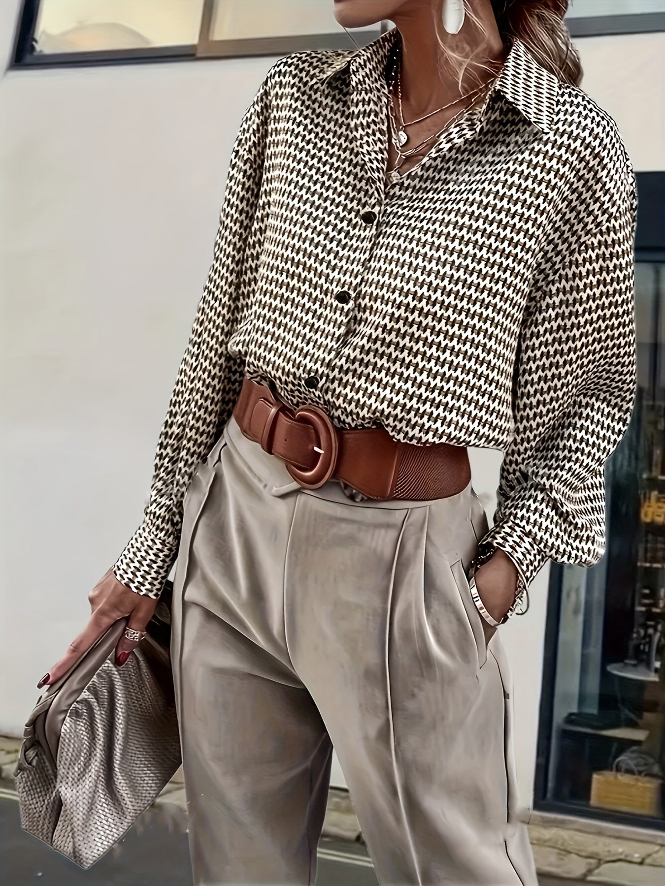 Blusa Con Corte Estructurado Y Detalles Integrados Para Mujer | Ideal Para Uso Diario Y Profesional