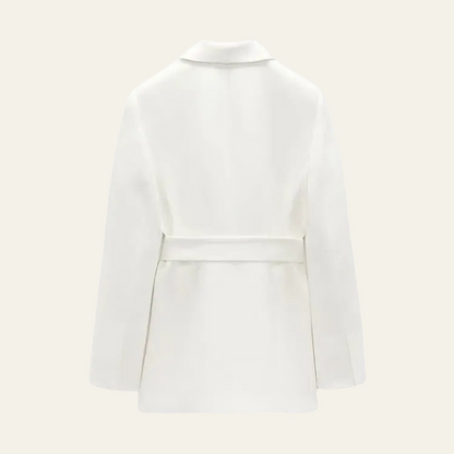 Conjunto De Dos Piezas Con Blazer Ceñido Y Pantalón De Corte Recto Para Mujer | Ideal Para Uso Profesional Y Diario