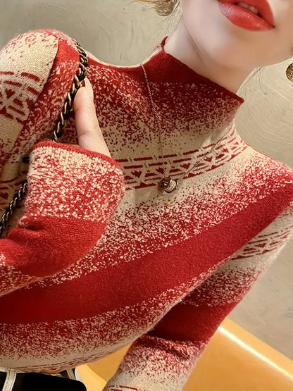 Jersey De Punto Con Diseño De Rayas Para Mujer | Ideal Para Uso Diario