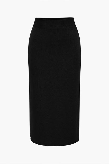 Conjunto De Dos Piezas Para Mujer Con Top Peplum Y Falda Lápiz | Ideal Para Uso Diario Y Trabajo
