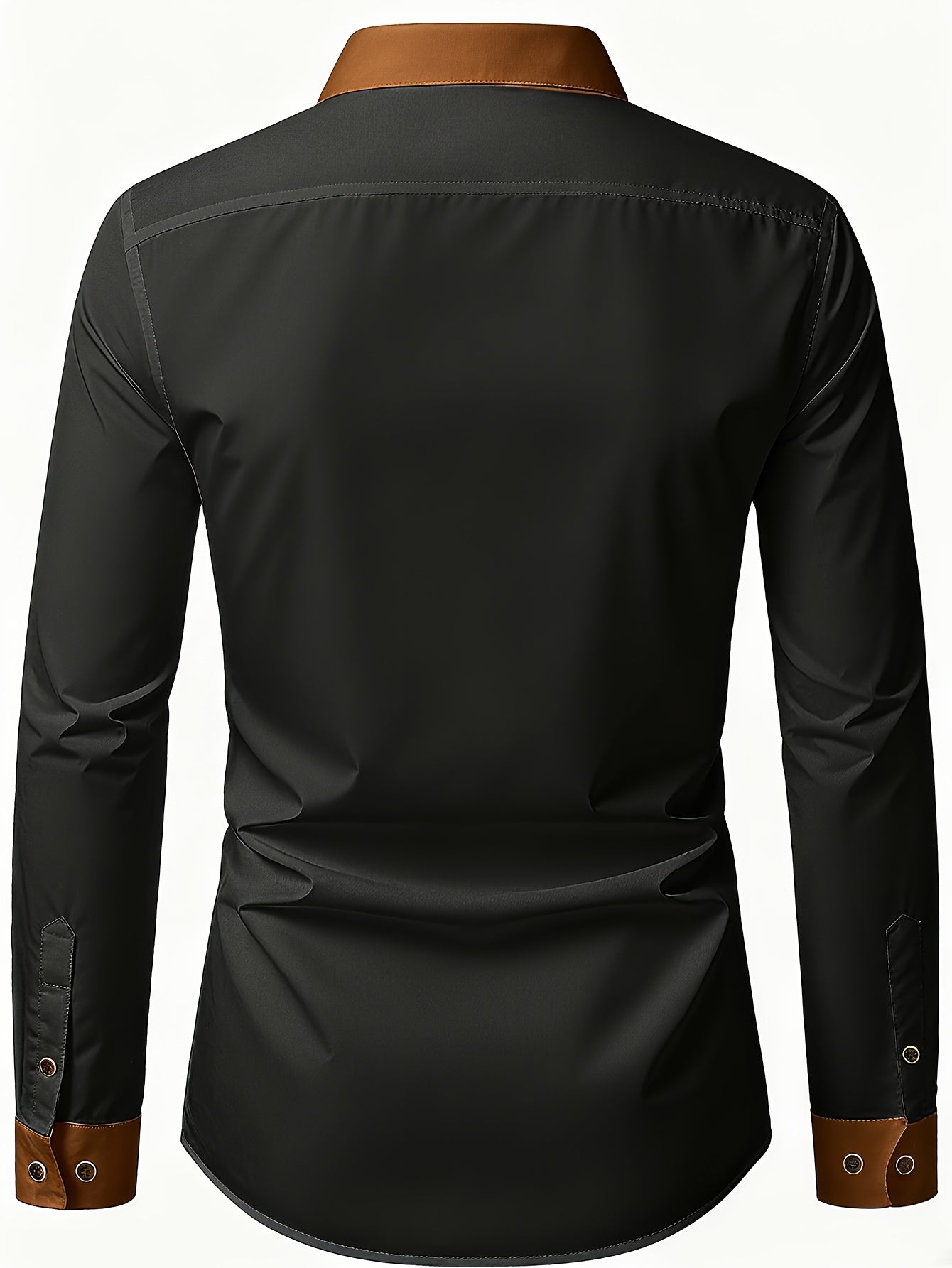 Camisa de Manga Larga con Cierre de Botones para Hombre | Ideal para Uso Diario y Todas las Estaciones