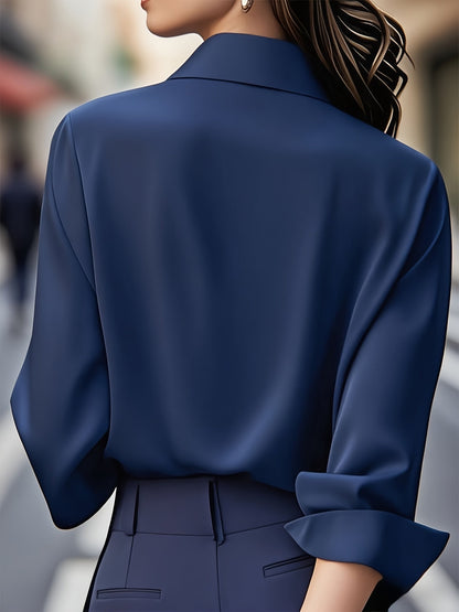 Blusa Con Corte Estructurado Y Cierre De Botones Para Mujer | Ideal Para Uso Diario Y Ocasiones Formales
