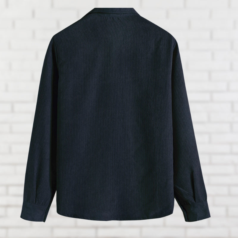 Camisa Con Cierre Abotonado Y Bolsillo En El Pecho Para Hombre | Ideal Para Uso Diario