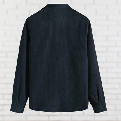 Camisa Con Cierre Abotonado Y Bolsillo En El Pecho Para Hombre | Ideal Para Uso Diario