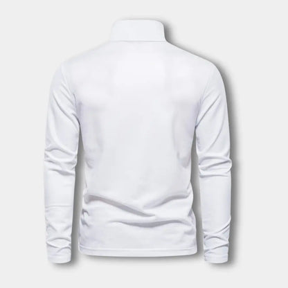 Polo De Manga Larga Con Cuello Abierto Y Cierre De Tres Botones Para Hombre | Ideal Para Uso Diario Y Actividades Informales
