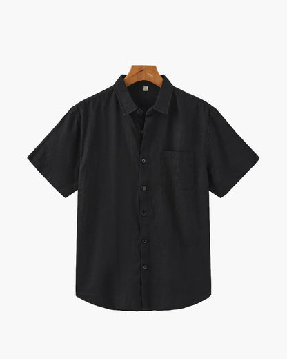 Chemise À Manches Courtes Avec Camisa de Manga Corta con Cierre Abotonado para Hombres | Ideal para Clima CálidoCoupe Droite Pour Hommes | Idéale Pour La Saison Chaude Et Les Usages Quotidiens
