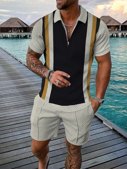 Conjunto de Polo con Cremallera y Short para Hombre | Ideal para el Verano