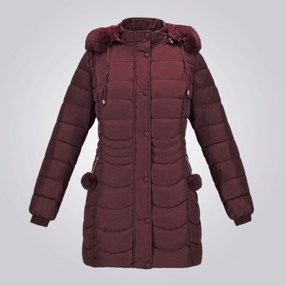 Manteau Largo Con Capucha Ajustable y Desmontable Para Mujer | Ideal Para La Temporada Fría