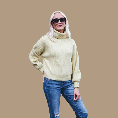 Jersey Con Cuello Alto Y Detalles De Cordones Para Mujer | Ideal Para Uso Diario En Climas Fríos