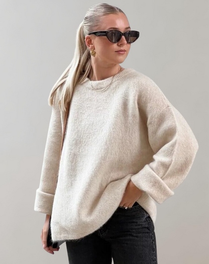 Suéter A Rayas Con Cuello Redondo Para Mujer | Ideal Para Uso Diario
