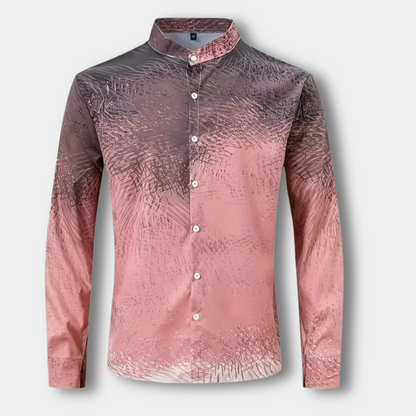 Polo con Cuello Mao y Estampado Frontal para Hombres | Ideal para Uso Diario
