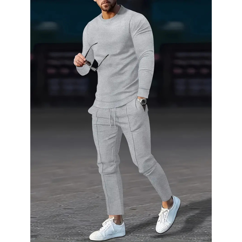 Conjunto de Dos Piezas con Pantalón y Sudadera de Manga Larga para Hombre | Ideal para Uso Diario