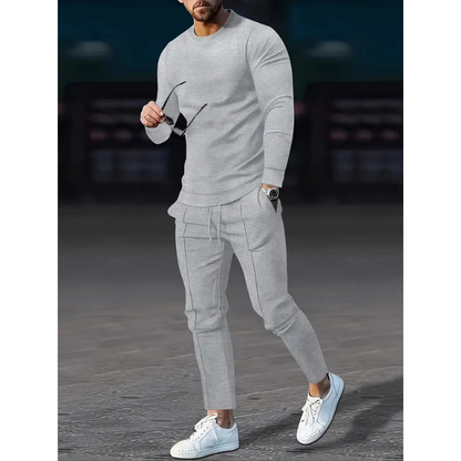 Conjunto de Dos Piezas con Pantalón y Sudadera de Manga Larga para Hombre | Ideal para Uso Diario
