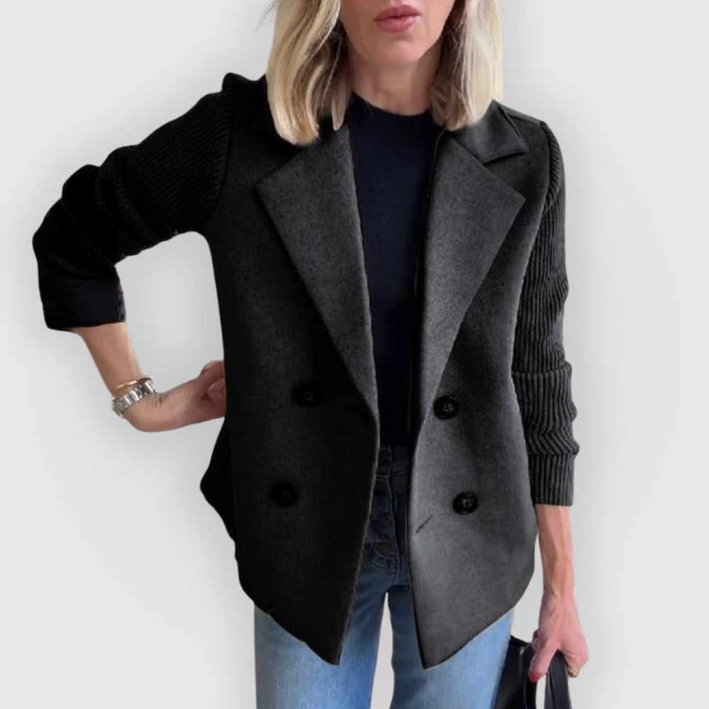 Blazer para Mujer con Corte Ajustado y Mangas Largas de Punto | Ideal para Uso Profesional y Diario