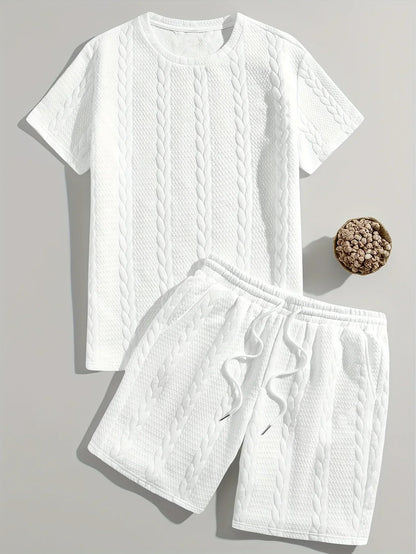 Conjunto de Dos Piezas con Motivo Trenzado en Relieve para Mujer | Ideal para Uso Diario