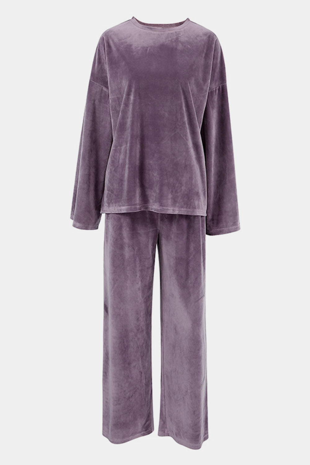 Conjunto De Dos Piezas con Top De Manga Larga y Pantalón con Cordon para Adultos | Ideal para Uso Diario