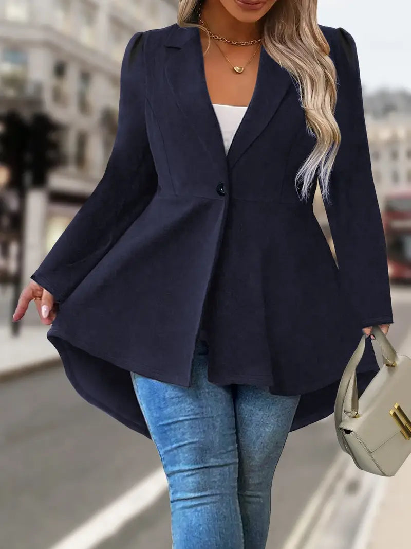 Blazer con Cierre de Un Botón para Mujer | Ideal para Uso Profesional y Semi-Formal