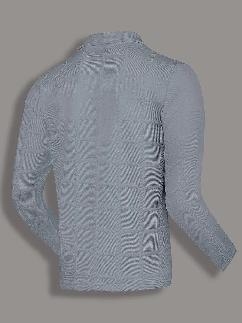 Camisa De Manga Larga Con Cierre De Botones Para Hombres | Ideal Para Uso Diario Y Ocasiones Formales