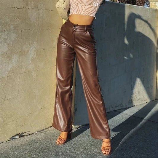 Pantalón de Talle Alto con Corte Recto para Mujer | Ideal para Salidas o Eventos