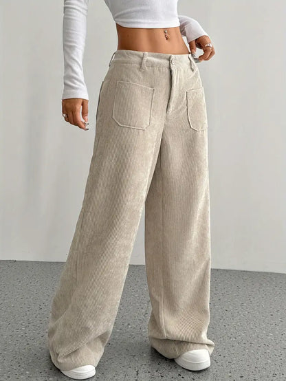 Pantalón Ancho de Corte Relajado para Mujer | Ideal para Uso Diario