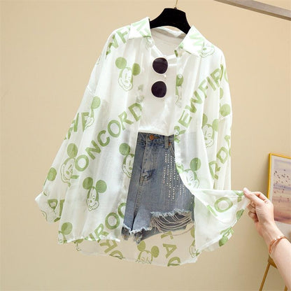 Blusa de Manga Larga con Estampado Gráfico para Mujer | Ideal para Uso Diario