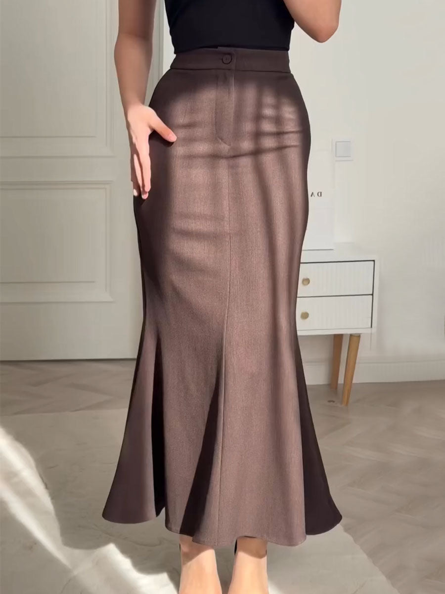 Falda Larga de Talle Alto con Corte Evasé para Mujer | Ideal para Uso Diario o Eventos Planificados