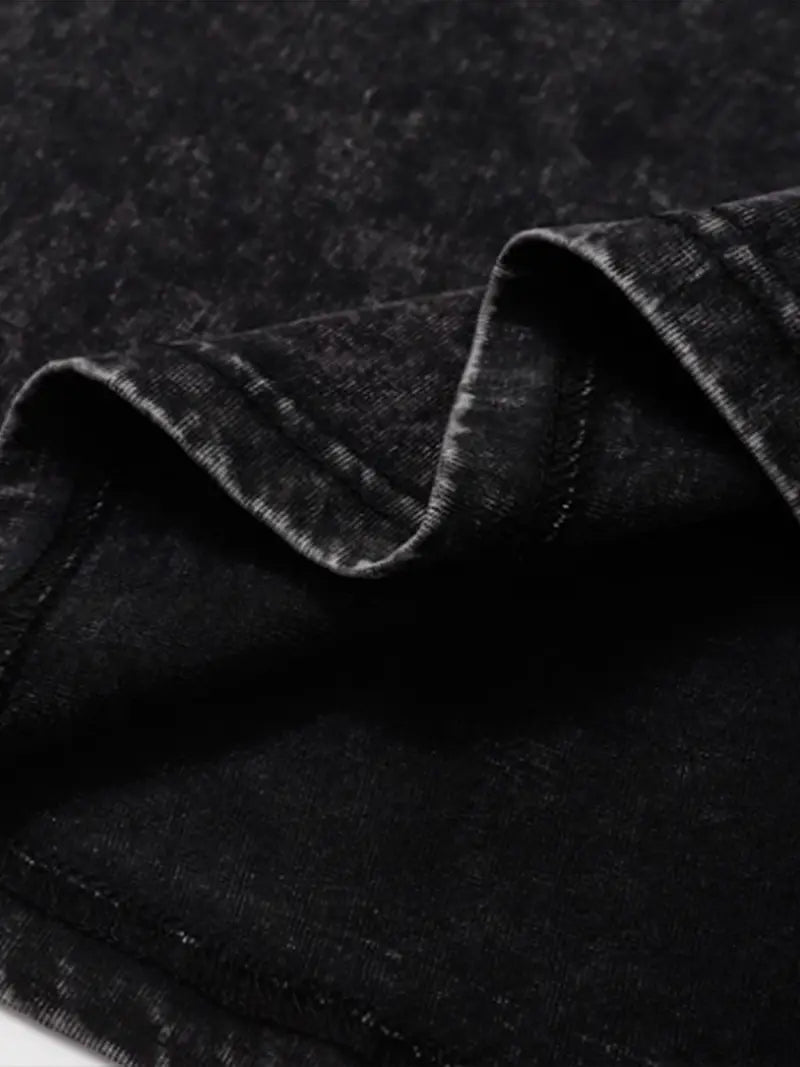 Camisa de Manga Larga con Efecto de Color Deslavado para Hombre | Ideal para Uso Diario
