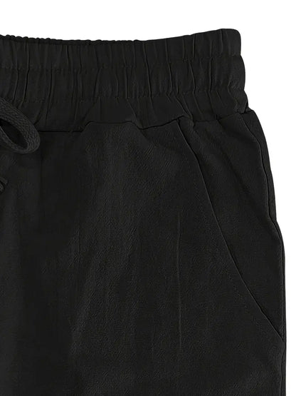 Pantalón Casual de Corte Amplio con Cintura Elástica y Bolsillos Profundos para Hombre | Ideal para Uso Diario