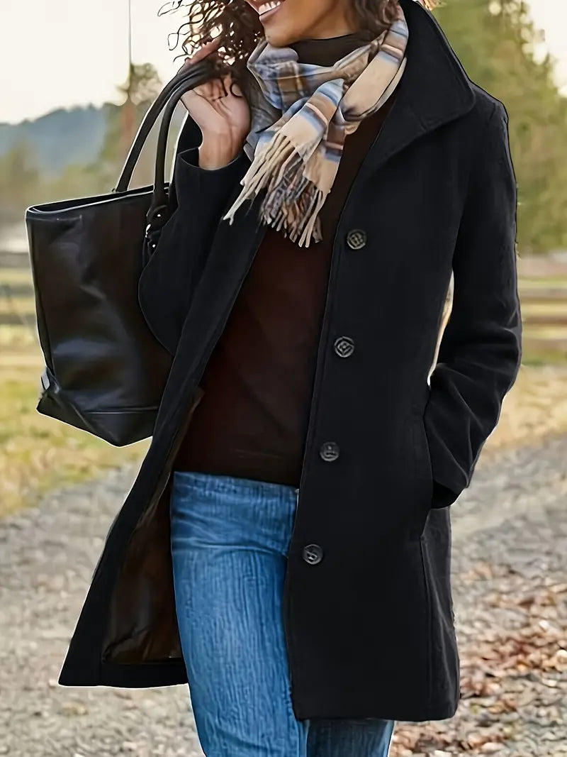 Abrigo De Un Solo Botón para Mujer | Ideal para Otoño E Invierno
