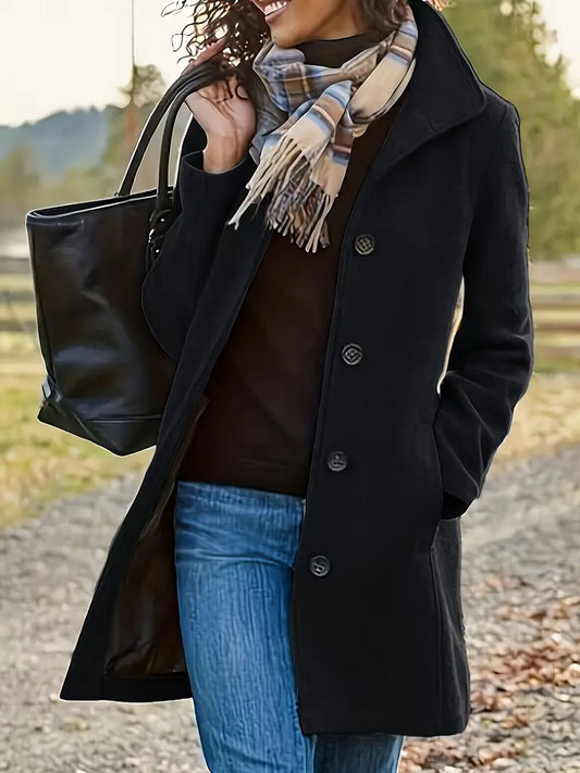 Abrigo De Un Solo Botón para Mujer | Ideal para Otoño E Invierno