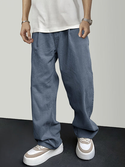 Pantalones Para Hombre Con Corte Recto Y Cintura Con Cordón Para Hombre | Ideal Para Uso Diario