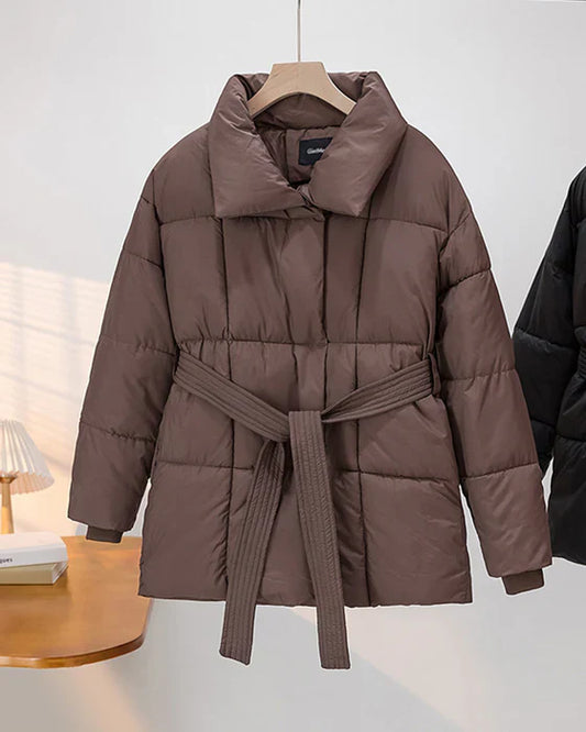 Chaqueta Acolchada Ligera con Solapa para Mujer | Ideal para Días Frescos