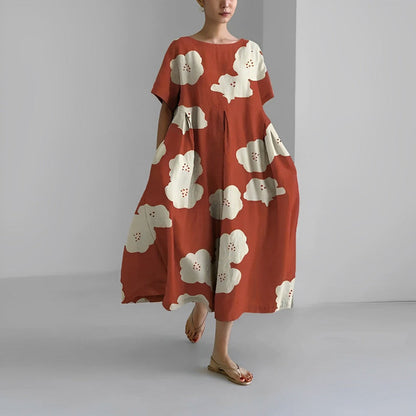 Vestido Midi Con Estampado Floral Y Corte Relajado Para Mujer | Ideal Para Uso Diario Y Salidas Informales