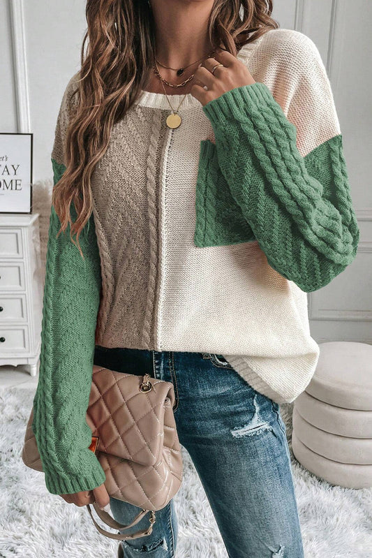 Jersey Con Diseño Color Block Y Mangas Largas Para Mujer | Ideal Para Uso Diario
