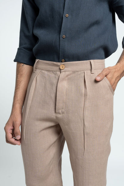 Pantalones Para Hombre Con Corte Recto Y Pliegue Simple | Ideal Para Días Calurosos