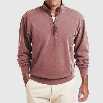 Polo de Manga Larga con Cuello con Cremallera para Hombre | Ideal para Uso Diario